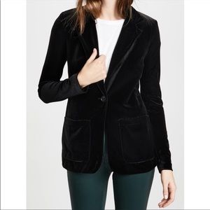 NWOT Bailey 44 Black Jack Velvet One Button Patch Pocket Jacket - Size Large